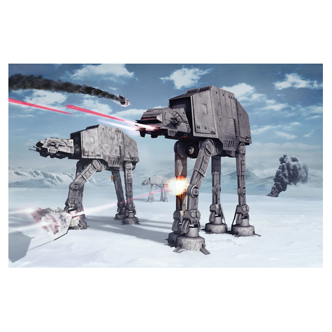 Carta Da Parati Adesiva Fotografica  - Star Wars Battle Of Hoth - Dimensioni 400 X 260 Cm