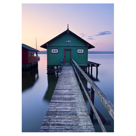 Vlies Fototapete - Das Grüne Bootshaus - Größe 200 X 280 Cm