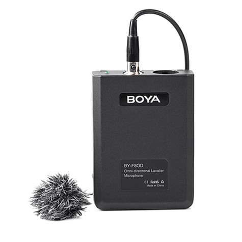 Microphone lavalier professionnel boya by-f8od omnidirectionnel