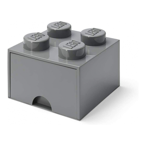 Lego Cassetto Porta Mattoncini 4 Grigio Scuro (40051754)