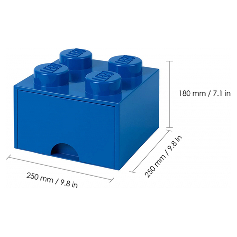 Lego storage brick tiroir 4 bleu (40051731)
