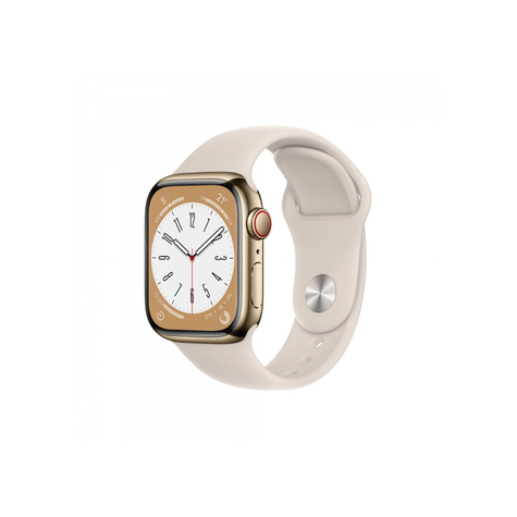 Apple Watch Series 8 Gps + Cellular 41mm Oro Acciaio Starlight Mnjc3fd/A