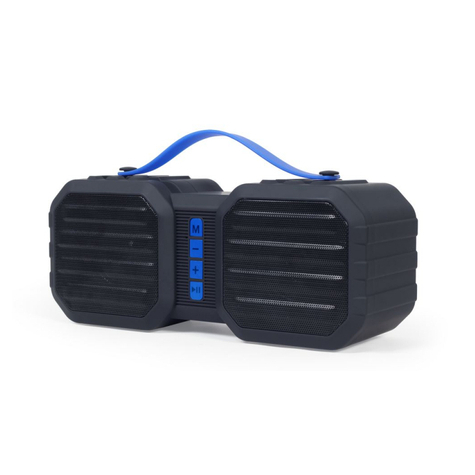 Gembird Tragbarer Bluetooth-Lautsprecher, Schwarz/Blau - Spk-Bt-19