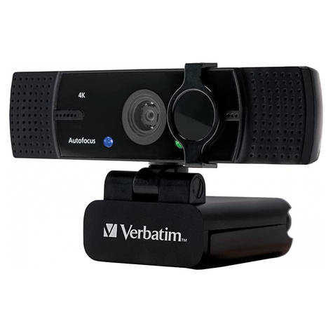 Verbatim webcam avec double micro awc-03 ulrta hd 4k autofocus retail 49580