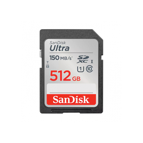 Sandisk Ultra 512gb Sdxc 150mb/S Capacità Estesa Sdsdunc-512g-Gn6in