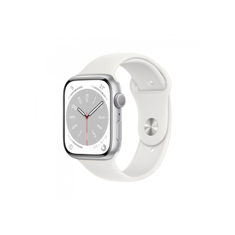Apple Watch Series 8 Gps 41 Mm Argento Alluminio Bianco Sport Band Mp6k3fd/A