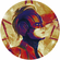 Selbstklebende Vlies Fototapete/Wandtattoo - Avengers Painting Captain Marvel Helmet - Größe 125 X 125 Cm